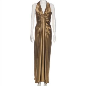 marc bouwer slik long dress gold size S